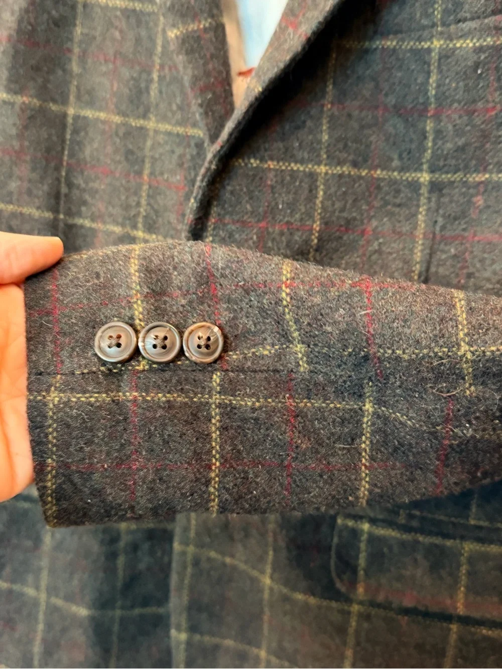 Class Club Gold Label Boys Wool Blend Blazer 14/16 | Windowpane Plaid